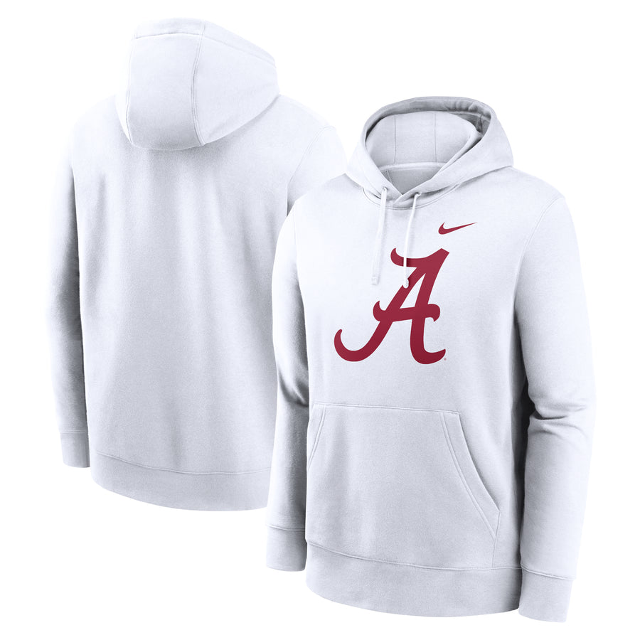 Men's Nike White Alabama Crimson Tide Primetime Evergreen Club Fleece Pullover Hoodie