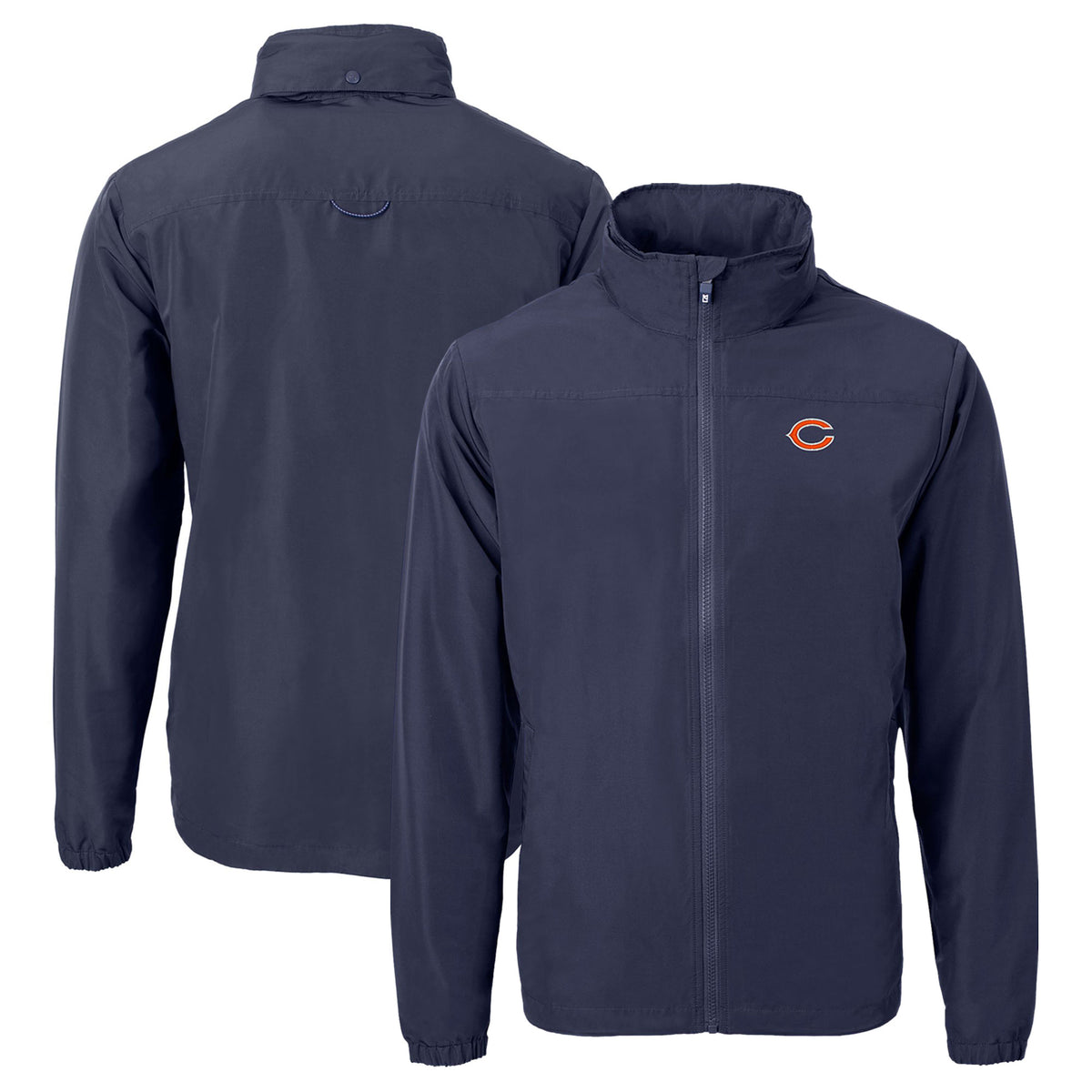 Men's Cutter & Buck  Navy Chicago Bears  Charter Eco Recycled Full-Zip Jacket