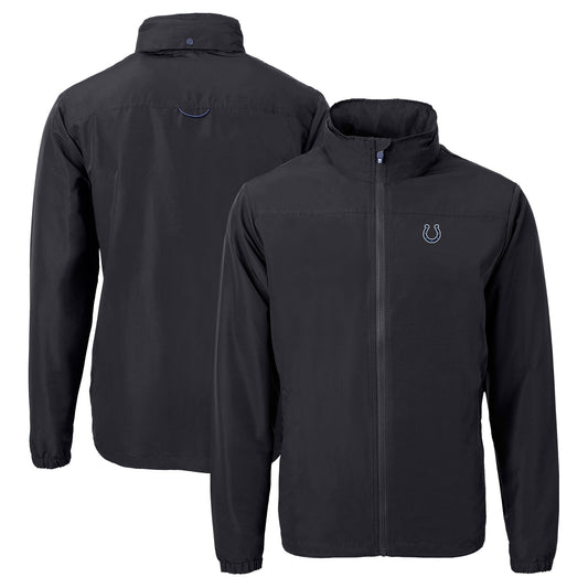 Men's Cutter & Buck  Black Indianapolis Colts  Charter Eco Recycled Full-Zip Jacket