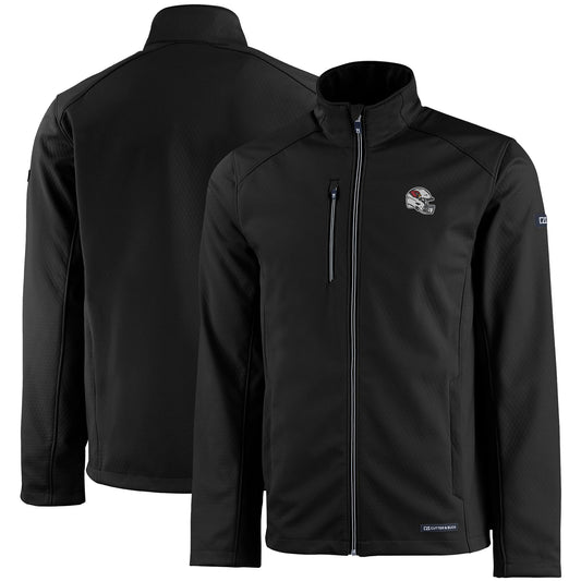 Men's Cutter & Buck Black Arizona Cardinals Evoke Eco Softshell Recycled Full-Zip Jacket