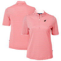 Women's Cutter & Buck  Cardinal Arizona Cardinals  DryTec Virtue Eco Pique Stripe Recycled Polo