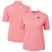 Women's Cutter & Buck  Cardinal Arizona Cardinals  DryTec Virtue Eco Pique Stripe Recycled Polo