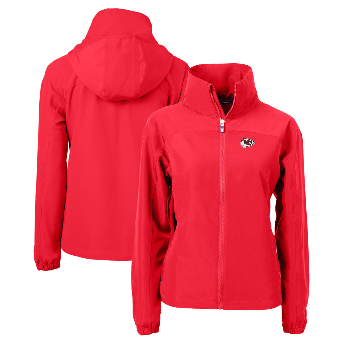 Women's Cutter & Buck Red Kansas City Chiefs Charter Eco Recycled Full-Zip Jacket