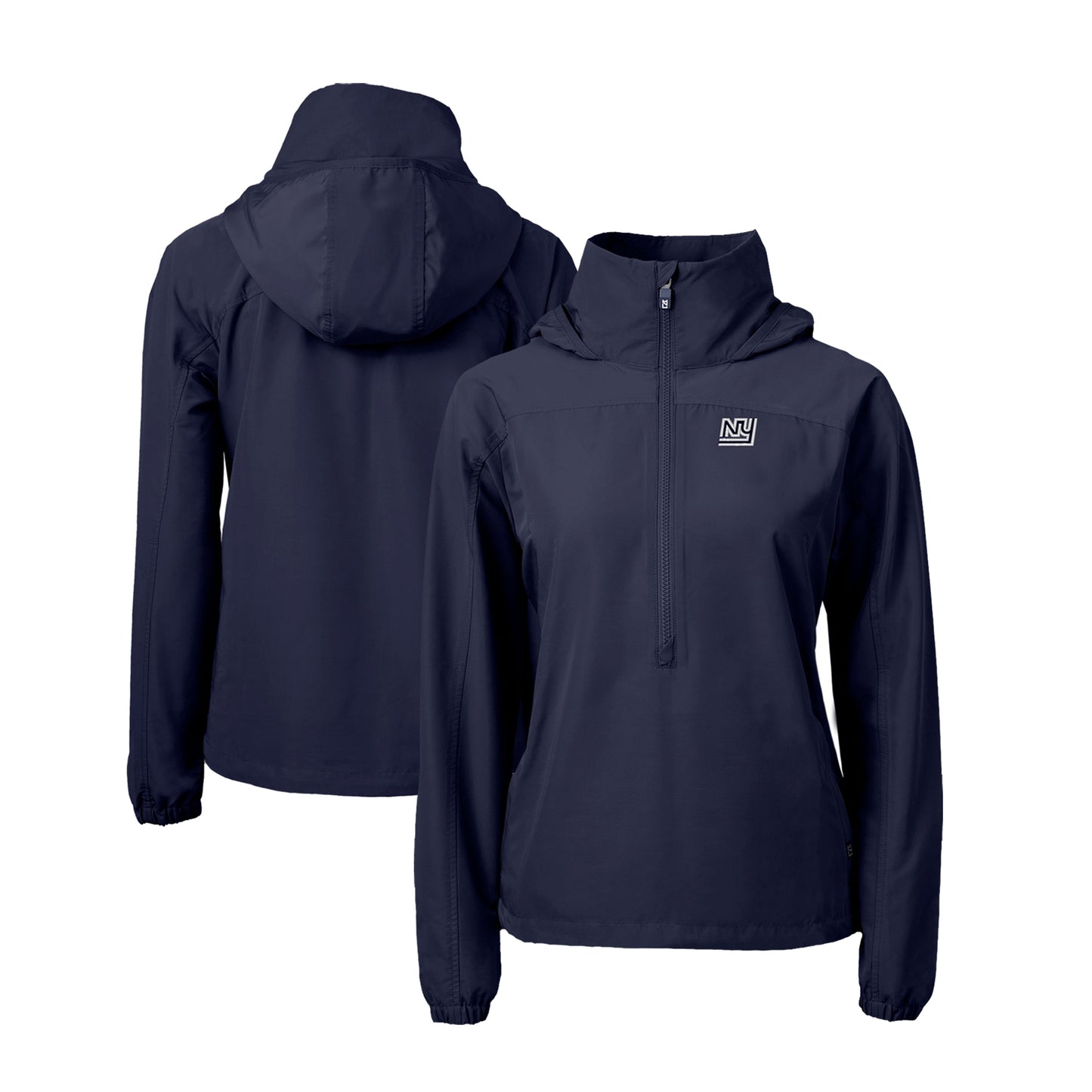 Women's Cutter & Buck Blue New York Giants Charter Eco Recycled Half-Zip Anorak Jacket