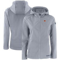 Women's Cutter & Buck Gray Cincinnati Bengals Evoke Eco Softshell Recycled Full-Zip Hooded Jacket