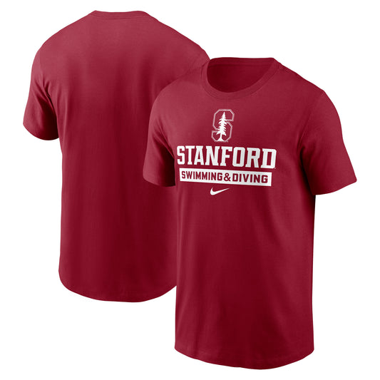 Men's Nike Cardinal Stanford Cardinal Swimming & Diving T-Shirt