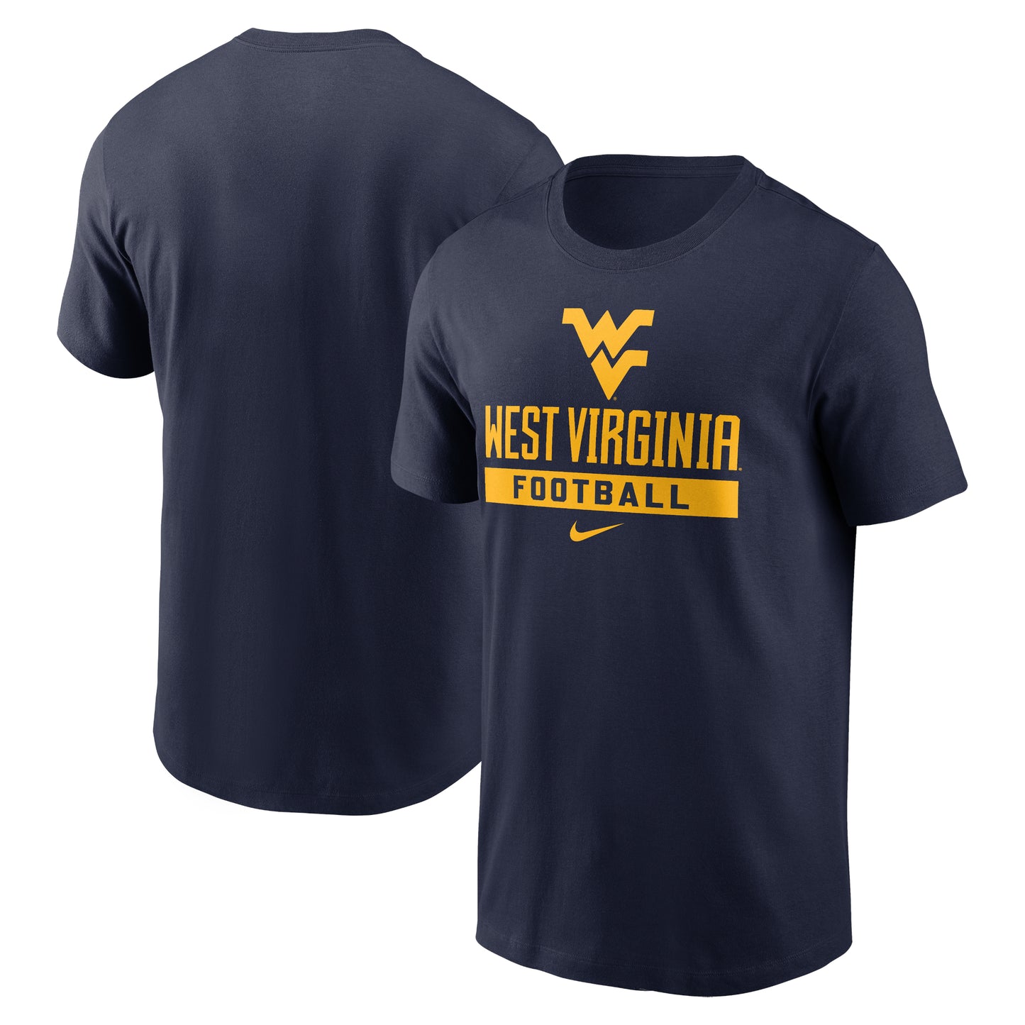 Men's Nike Navy West Virginia Mountaineers Football T-Shirt