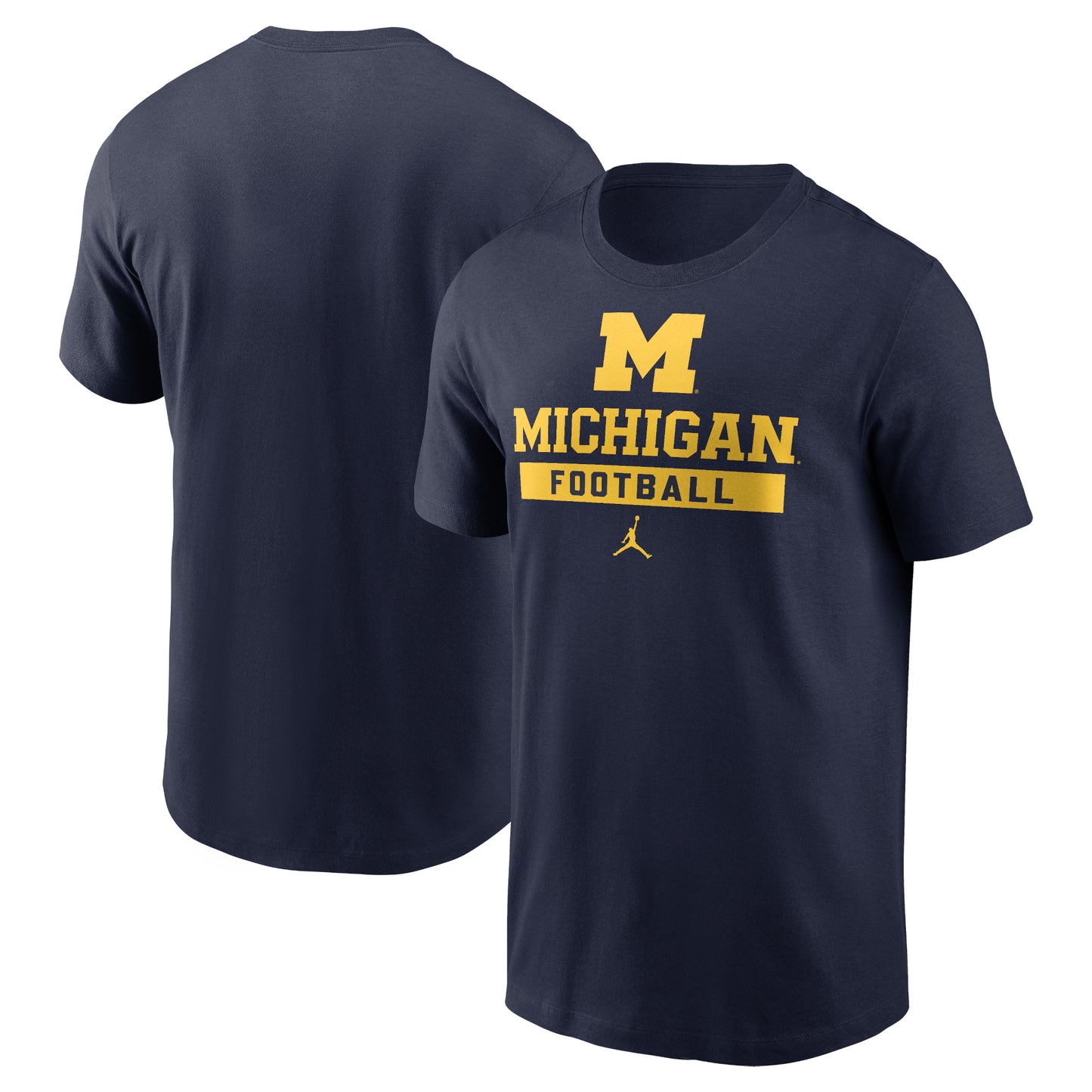 Men's Jordan Brand Navy Michigan Wolverines Football T-Shirt