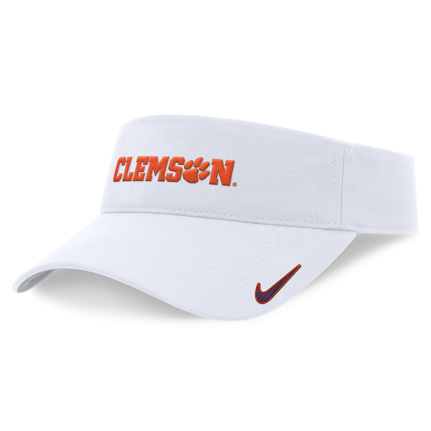 Unisex Nike White Clemson Tigers 2024 Sideline Fit Ace Visor