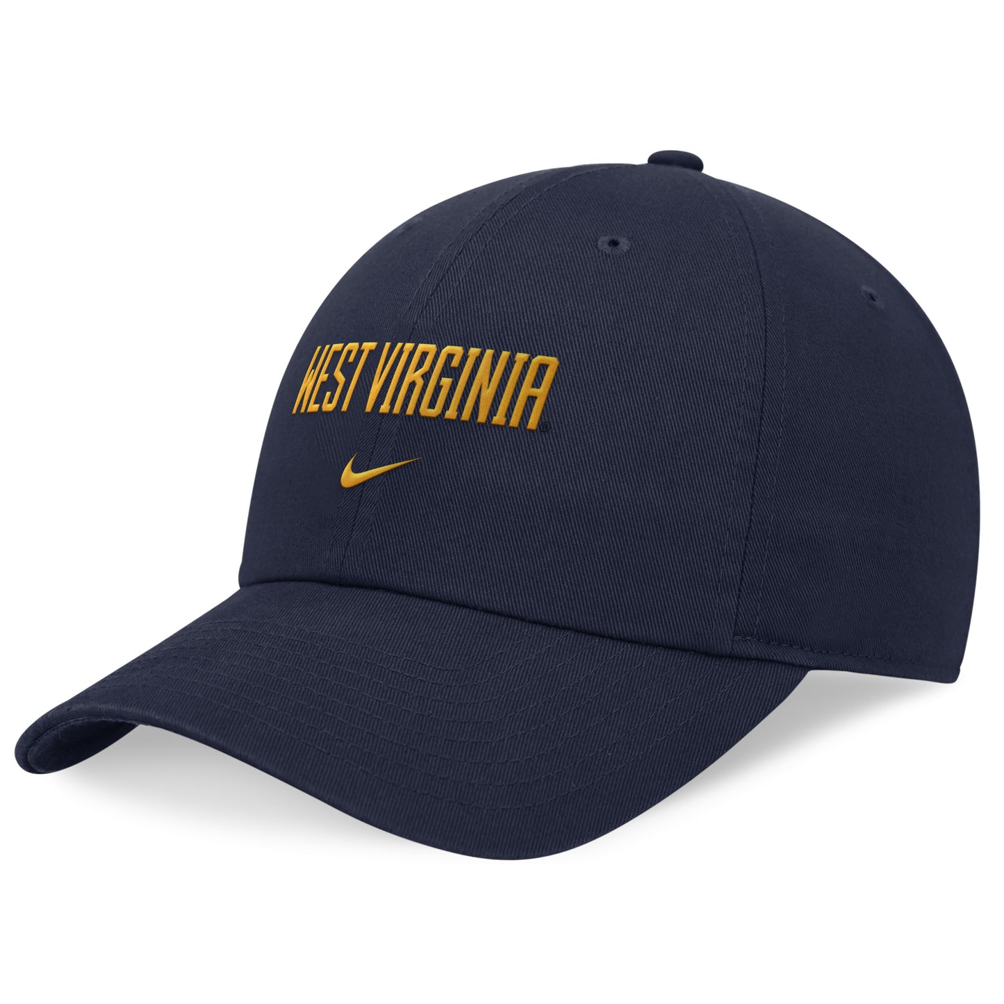 Unisex Nike Navy West Virginia Mountaineers 2024 Sideline Club Adjustable Hat