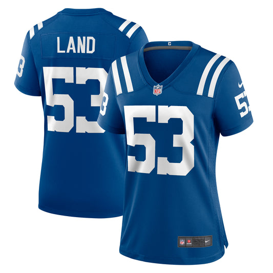 Women's Nike Isaiah Land  Royal Indianapolis Colts Team Game Jersey