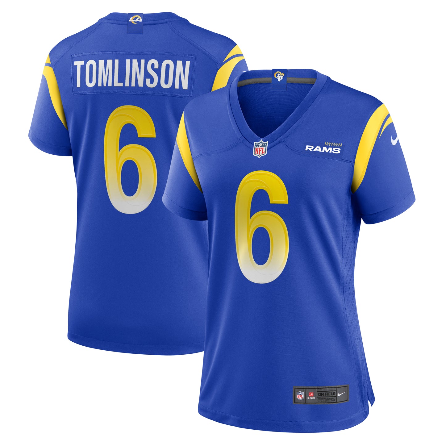 Women's Nike Tre'Vius Hodges-Tomlinson  Royal Los Angeles Rams Team Game Jersey