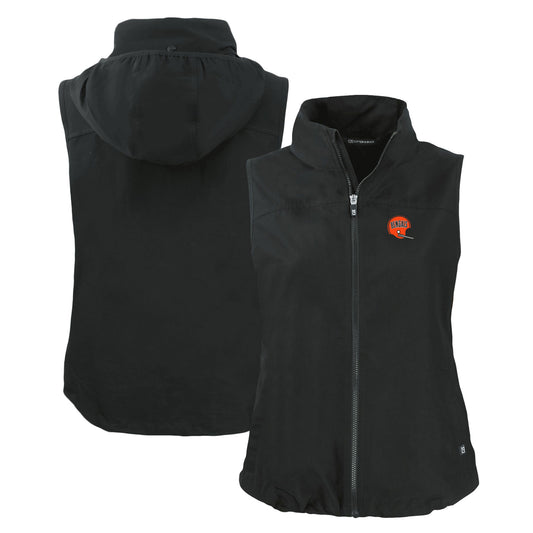 Women's Cutter & Buck  Black Cincinnati Bengals Throwback Charter Eco Full-Zip Vest