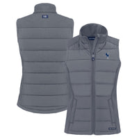 Women's Cutter & Buck  Gray Indianapolis Colts Throwback Evoke Hybrid Eco Softshell Recycled Full-Zip Vest