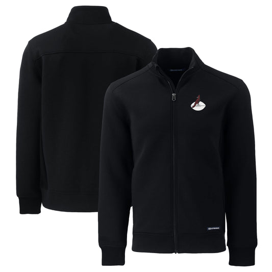 Men's Cutter & Buck Black Arizona Cardinals Throwback Roam Eco Recycled Full-Zip Jacket