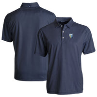 Men's Cutter & Buck  Navy Los Angeles Chargers Throwback Big & Tall Pike Eco Symmetry Print Stretch Recycled Polo