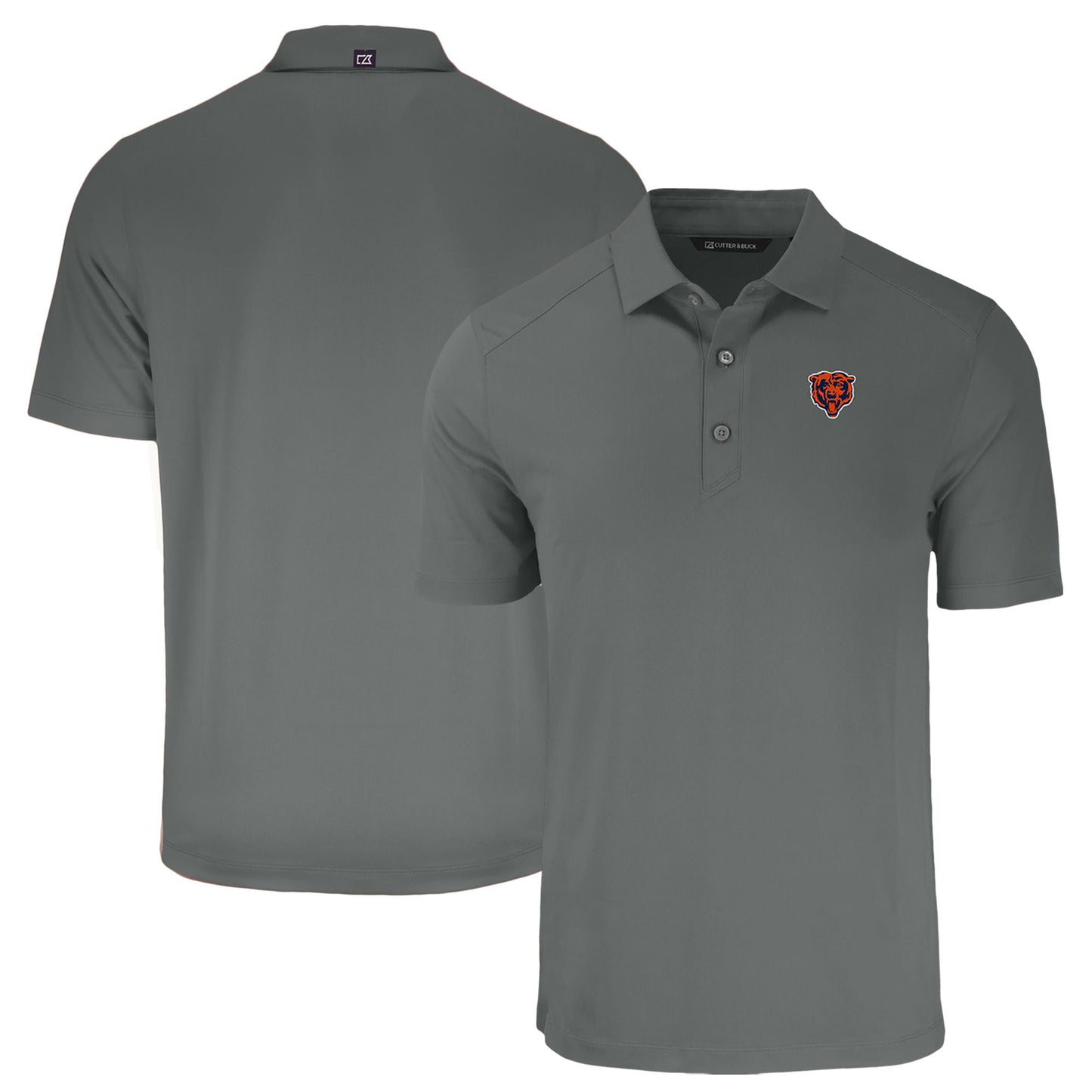 Men's Cutter & Buck  Gray Chicago Bears Throwback Forge Eco Stretch Recycled Polo