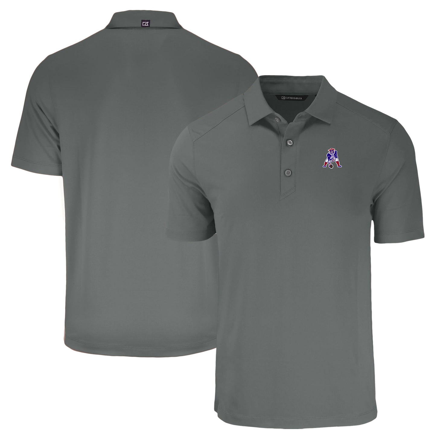 Men's Cutter & Buck  Gray New England Patriots Throwback Forge Eco Stretch Recycled Polo