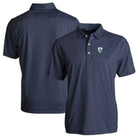 Men's Cutter & Buck  Navy Los Angeles Chargers Throwback Big & Tall Pike Eco Symmetry Print Stretch Recycled Polo
