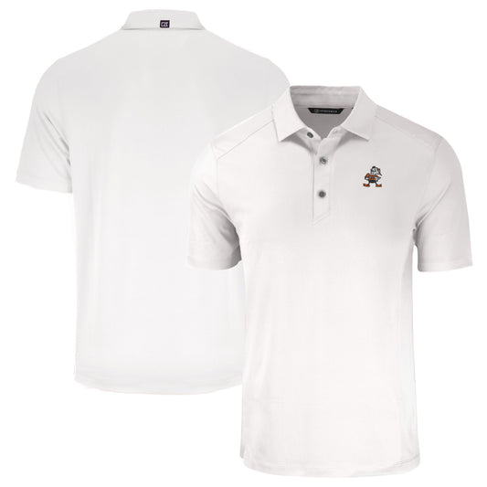 Men's Cutter & Buck  White Cleveland Browns Throwback Big & Tall Forge Eco Stretch Recycled Polo