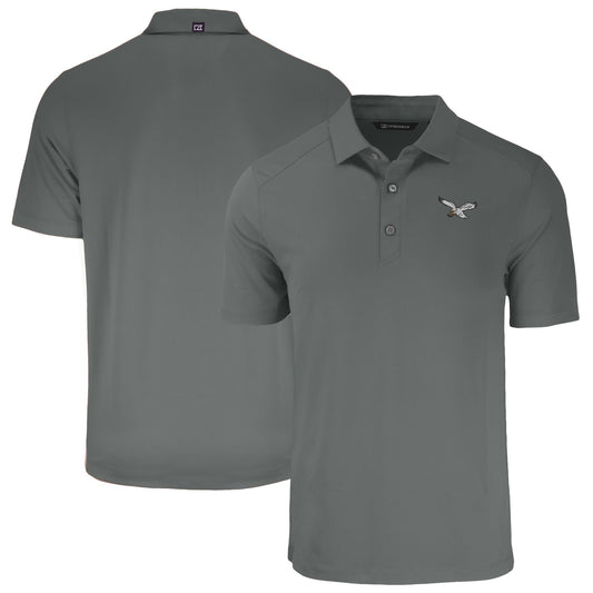 Men's Cutter & Buck  Gray Philadelphia Eagles Throwback Big & Tall Forge Eco Stretch Recycled Polo