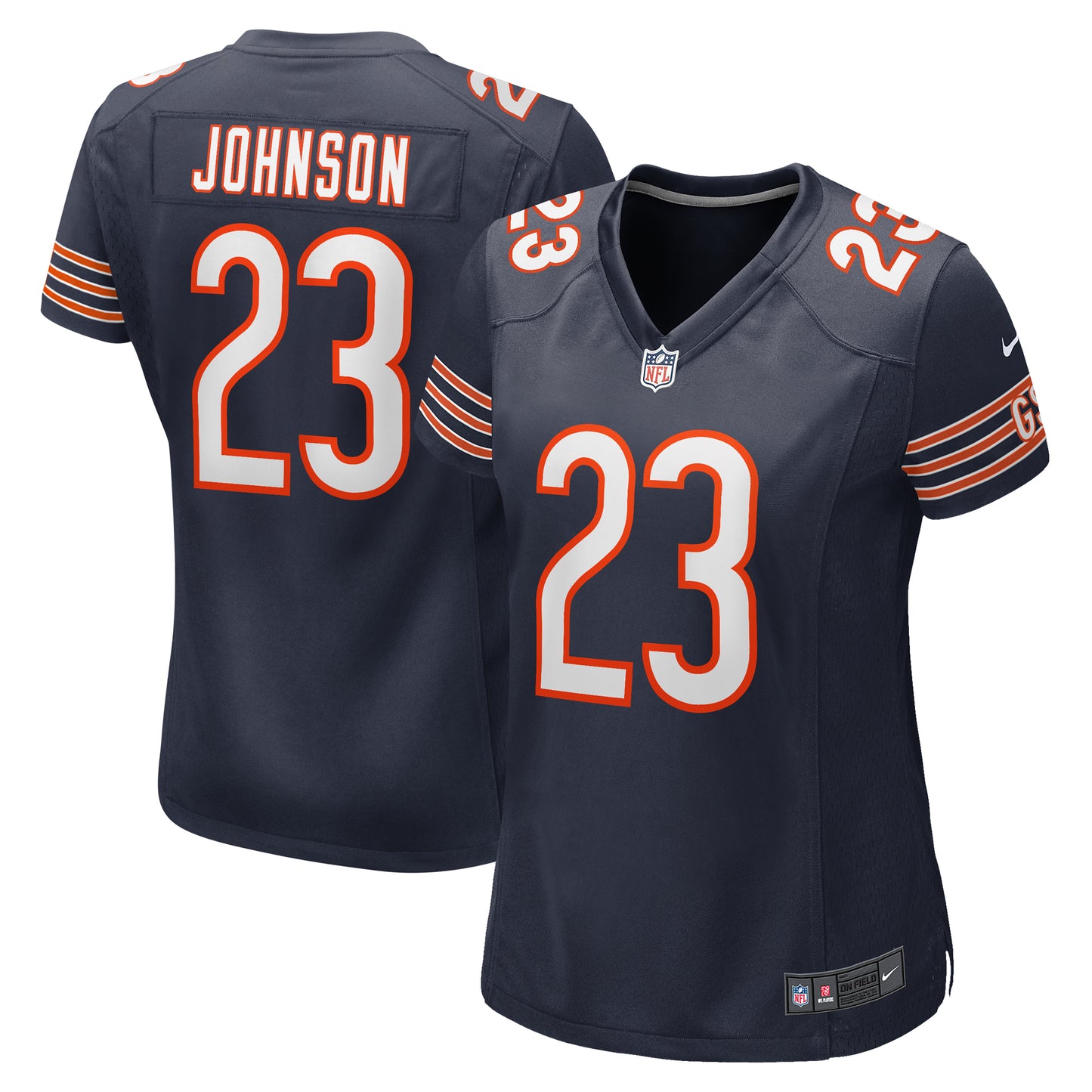 Women's Nike Roschon Johnson  Navy Chicago Bears Team Game Jersey