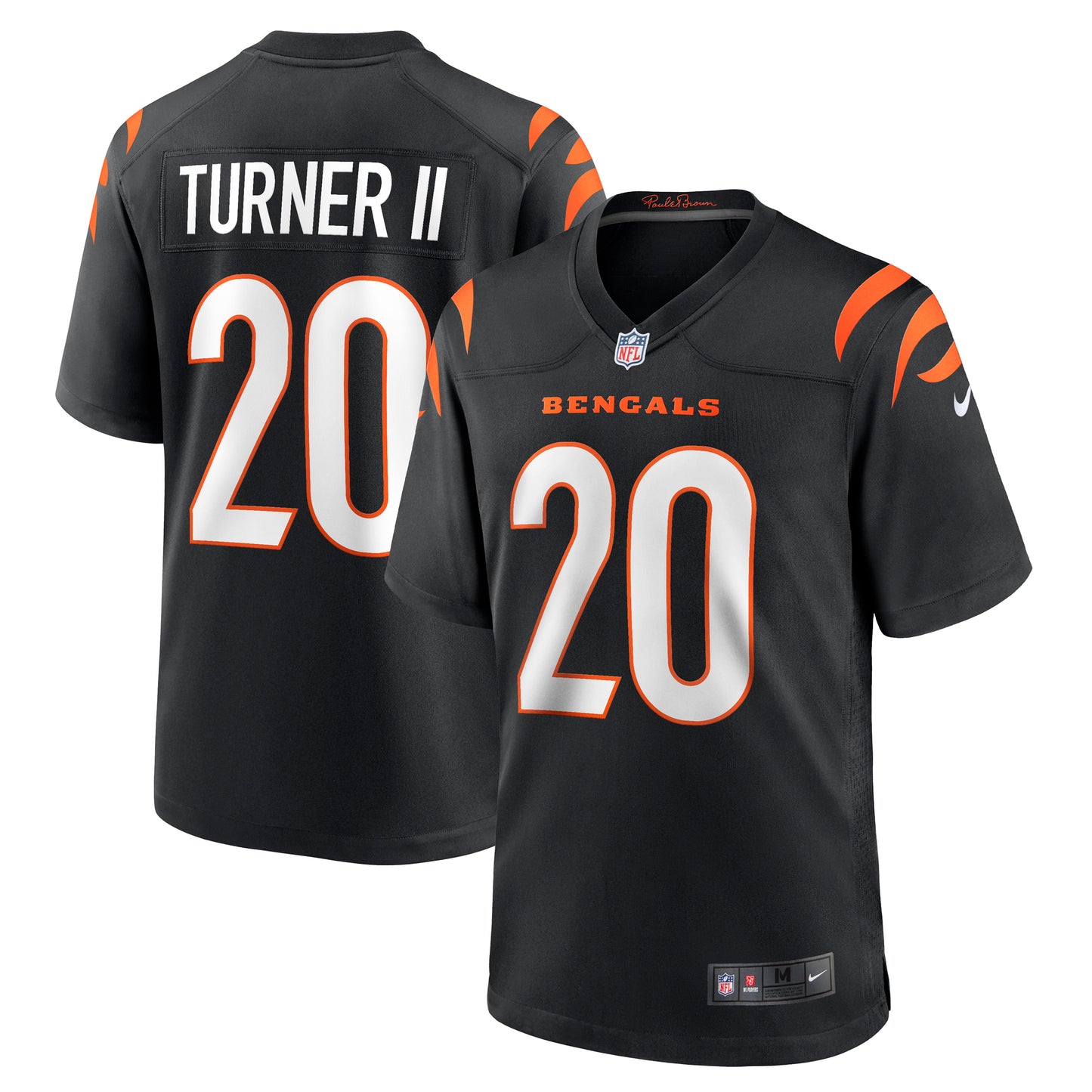 Men's Nike DJ Turner  Black Cincinnati Bengals Team Game Jersey