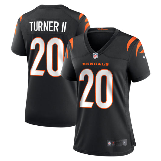 Women's Nike DJ Turner  Black Cincinnati Bengals Team Game Jersey