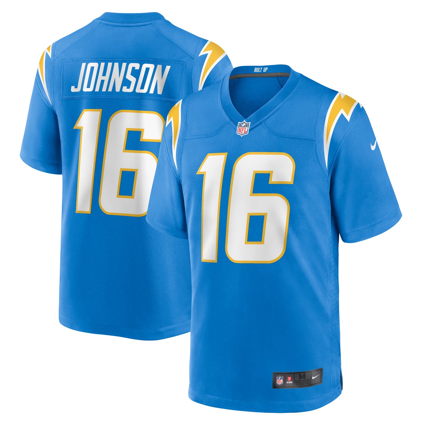 Men's Nike Tyler Johnson  Powder Blue Los Angeles Chargers Team Game Jersey