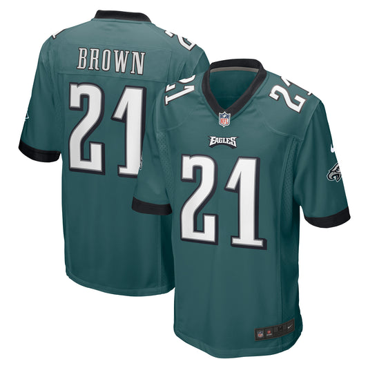 Men's Nike Sydney Brown Midnight Green Philadelphia Eagles Team Game Jersey