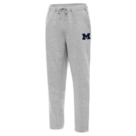 Men's Antigua  Heather Gray Michigan Wolverines Victory Sweatpants