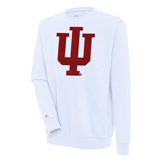 Men's Antigua  White Indiana Hoosiers Victory Pullover Sweatshirt