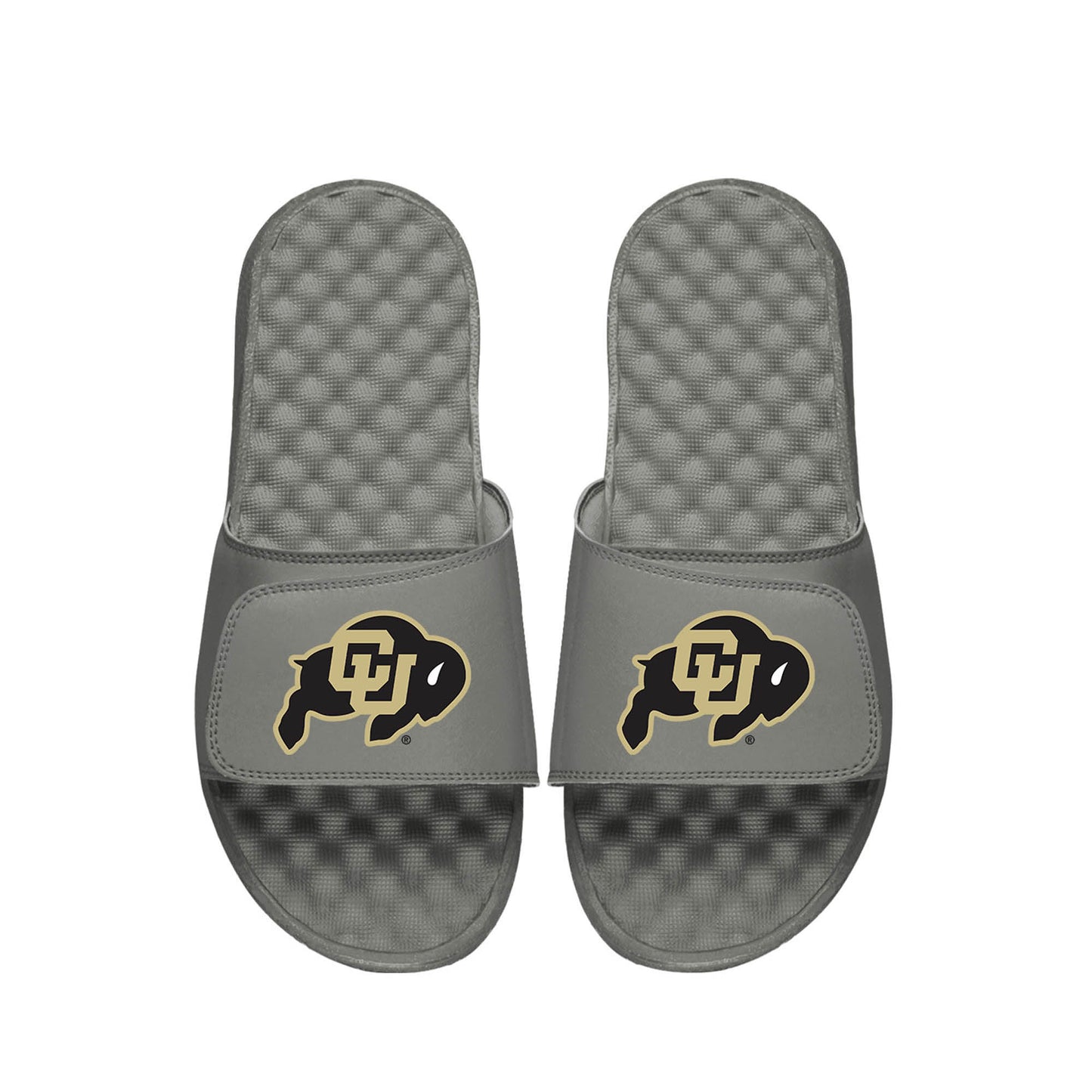 Men's ISlide  Gray Colorado Buffaloes  Primary Logo Slide Sandals