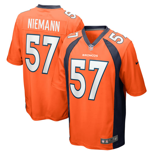 Men's Nike Ben Niemann  Orange Denver Broncos Team Game Jersey