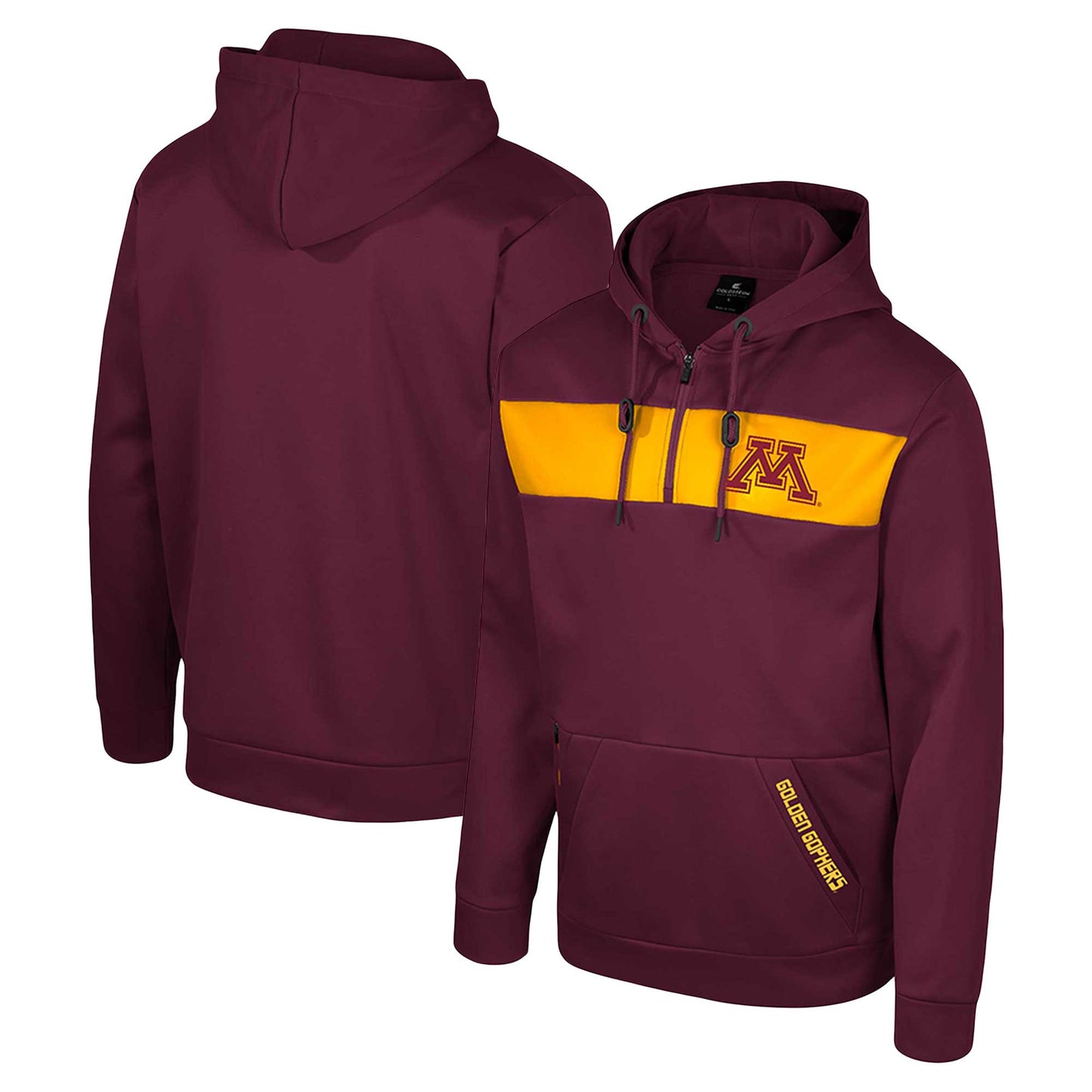 Men's Colosseum  Maroon Minnesota Golden Gophers Quarter-Zip Hoodie