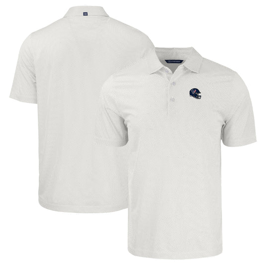 Men's Cutter & Buck  White/Gray Houston Texans Helmet Big & Tall Pike Eco Symmetry Print Stretch Recycled Polo