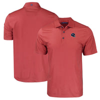 Men's Cutter & Buck  Red Houston Texans Helmet Big & Tall Pike Eco Tonal Geo Print Stretch Recycled Polo