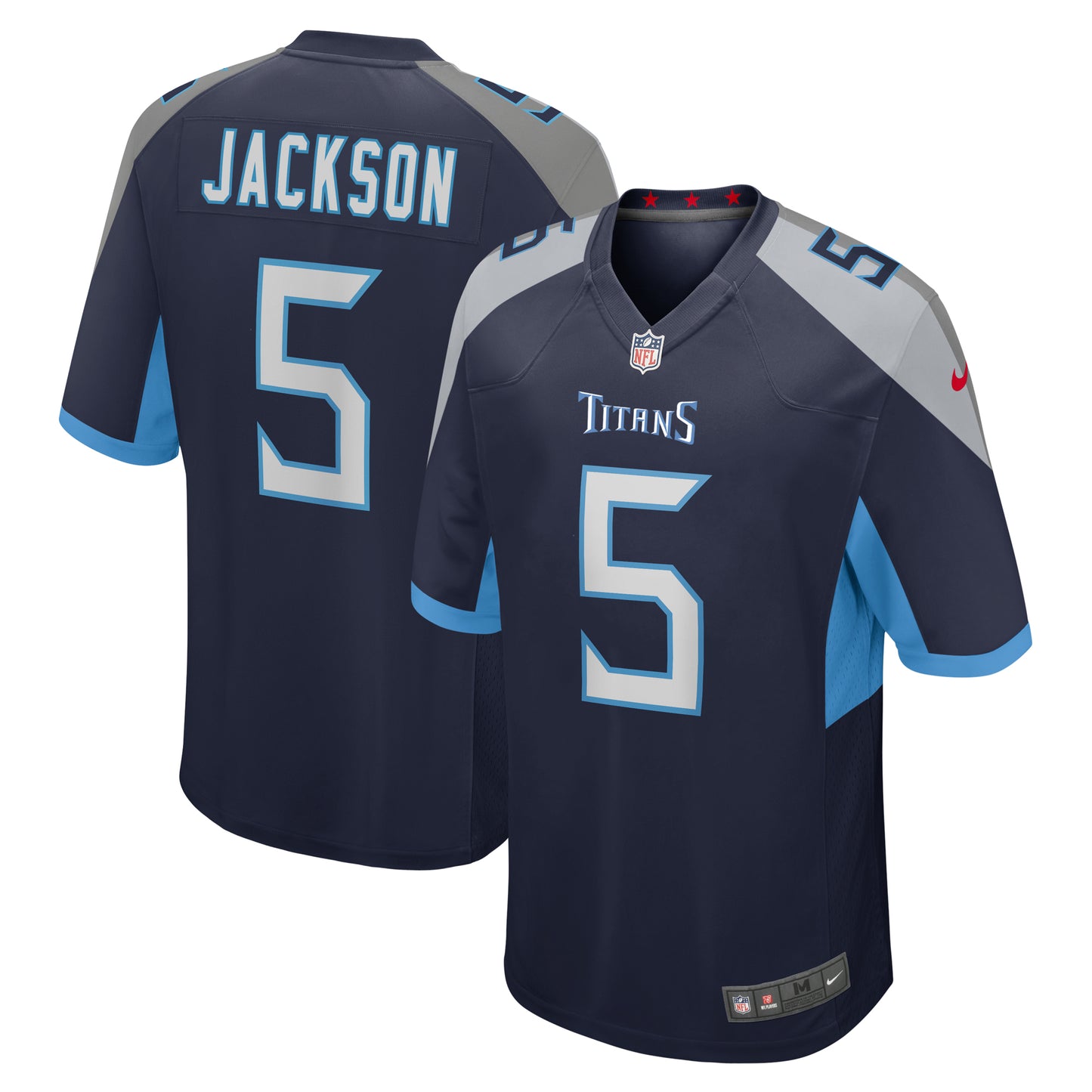 Men's Nike Kearis Jackson  Navy Tennessee Titans Team Game Jersey