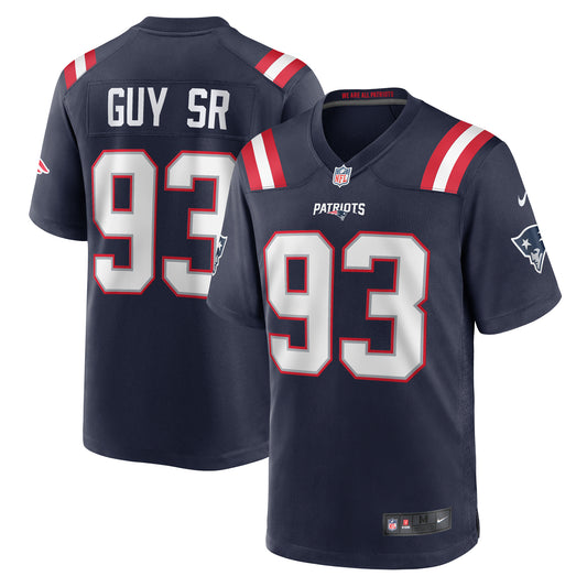 Men's Nike Lawrence Guy  Navy New England Patriots Team Game Jersey