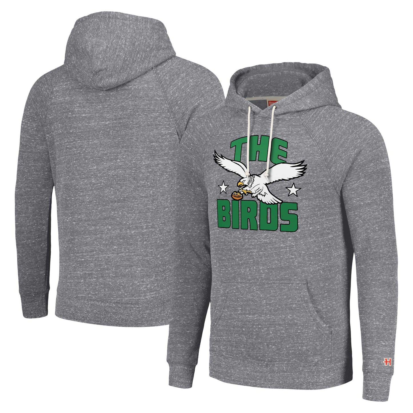 Unisex Homage  Gray Philadelphia Eagles Hyperlocal Raglan Pullover Hoodie