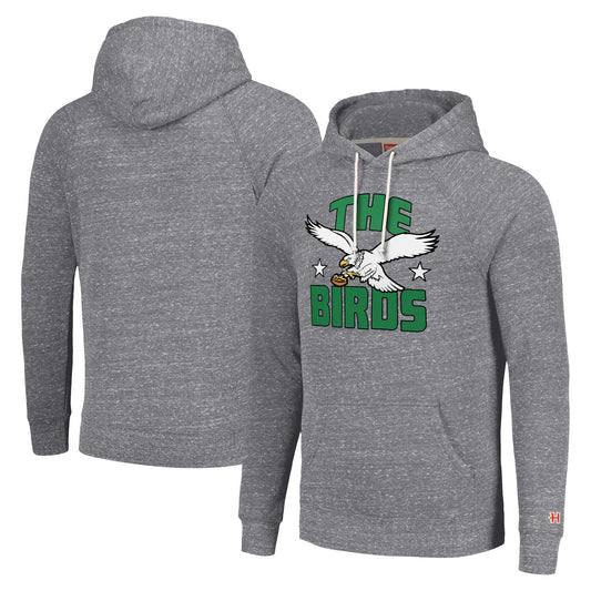 Unisex Homage  Gray Philadelphia Eagles Hyperlocal Raglan Pullover Hoodie