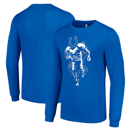 Men's Starter Royal Indianapolis Colts Logo Graphic Long Sleeve T-Shirt