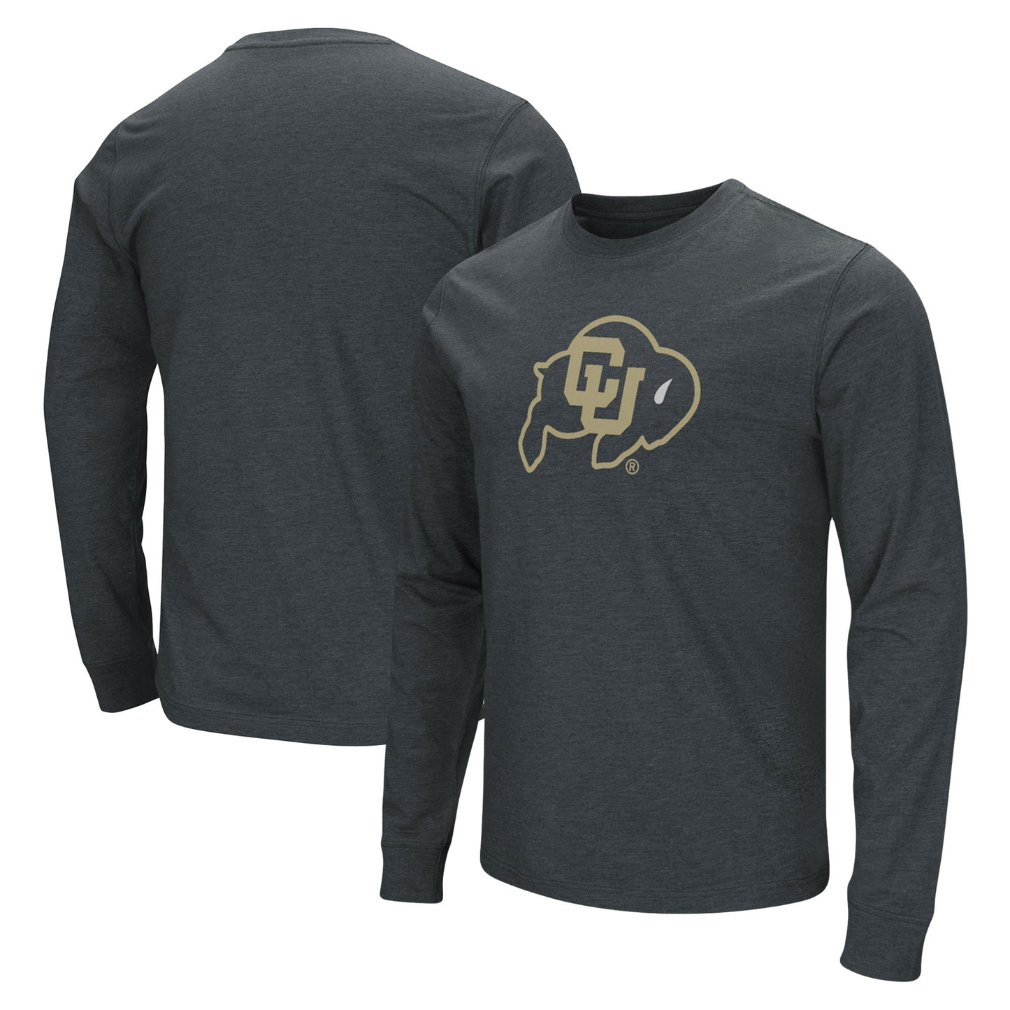 Men's Colosseum Black Colorado Buffaloes Primary Logo Long Sleeve T-Shirt