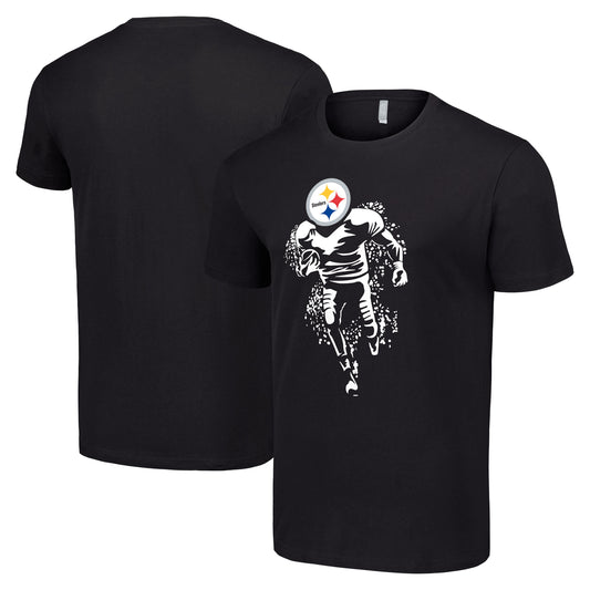 Men's Starter Black Pittsburgh Steelers Logo Graphic T-Shirt