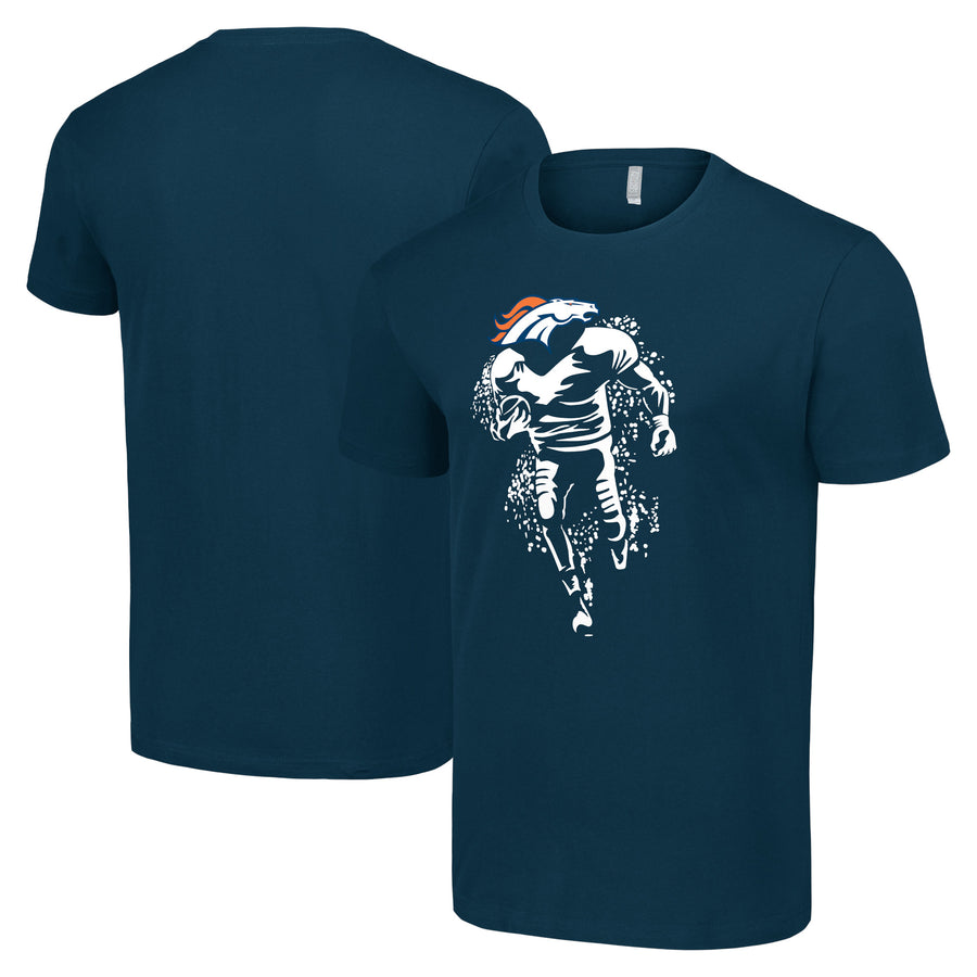 Men's Starter Navy Denver Broncos Logo Graphic T-Shirt