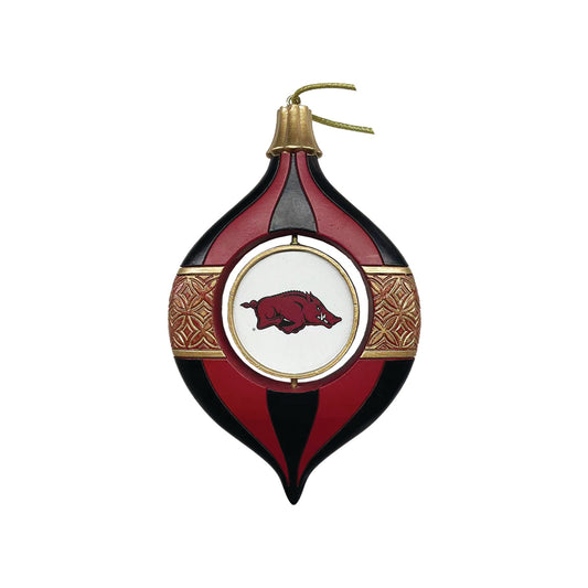 Arkansas Razorbacks Two-Piece 5.5" Spinning Bulb Ornament Set