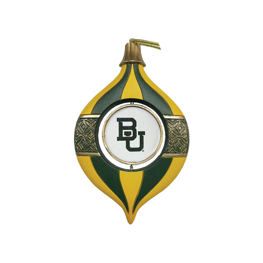 Baylor Bears Two-Piece 5.5" Spinning Bulb Ornament Set