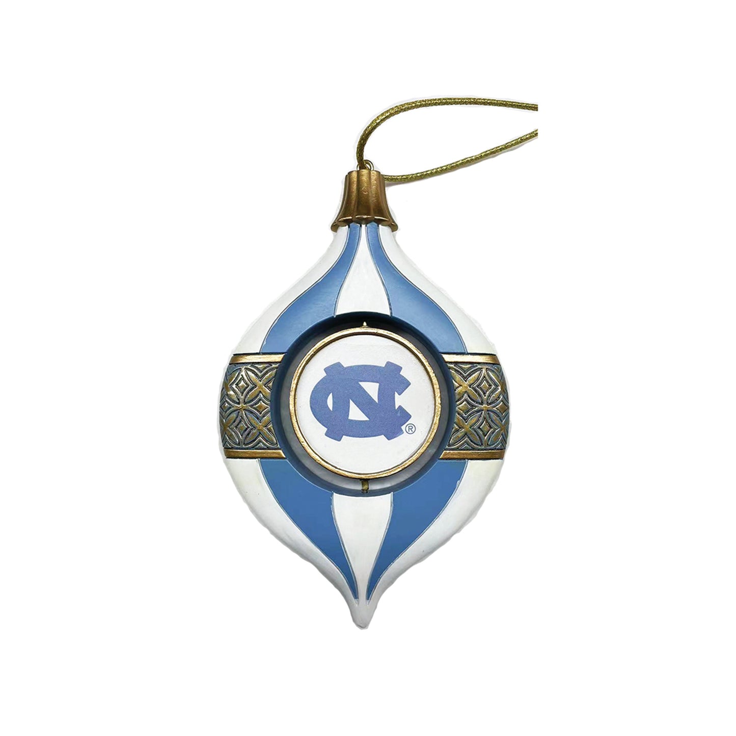 North Carolina Tar Heels Two-Piece 5.5" Spinning Bulb Ornament Set