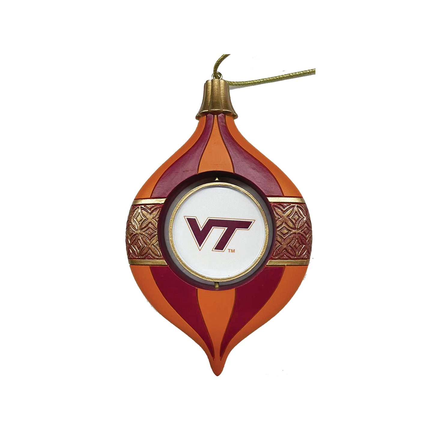 Virginia Tech Hokies Two-Piece 5.5" Spinning Bulb Ornament Set