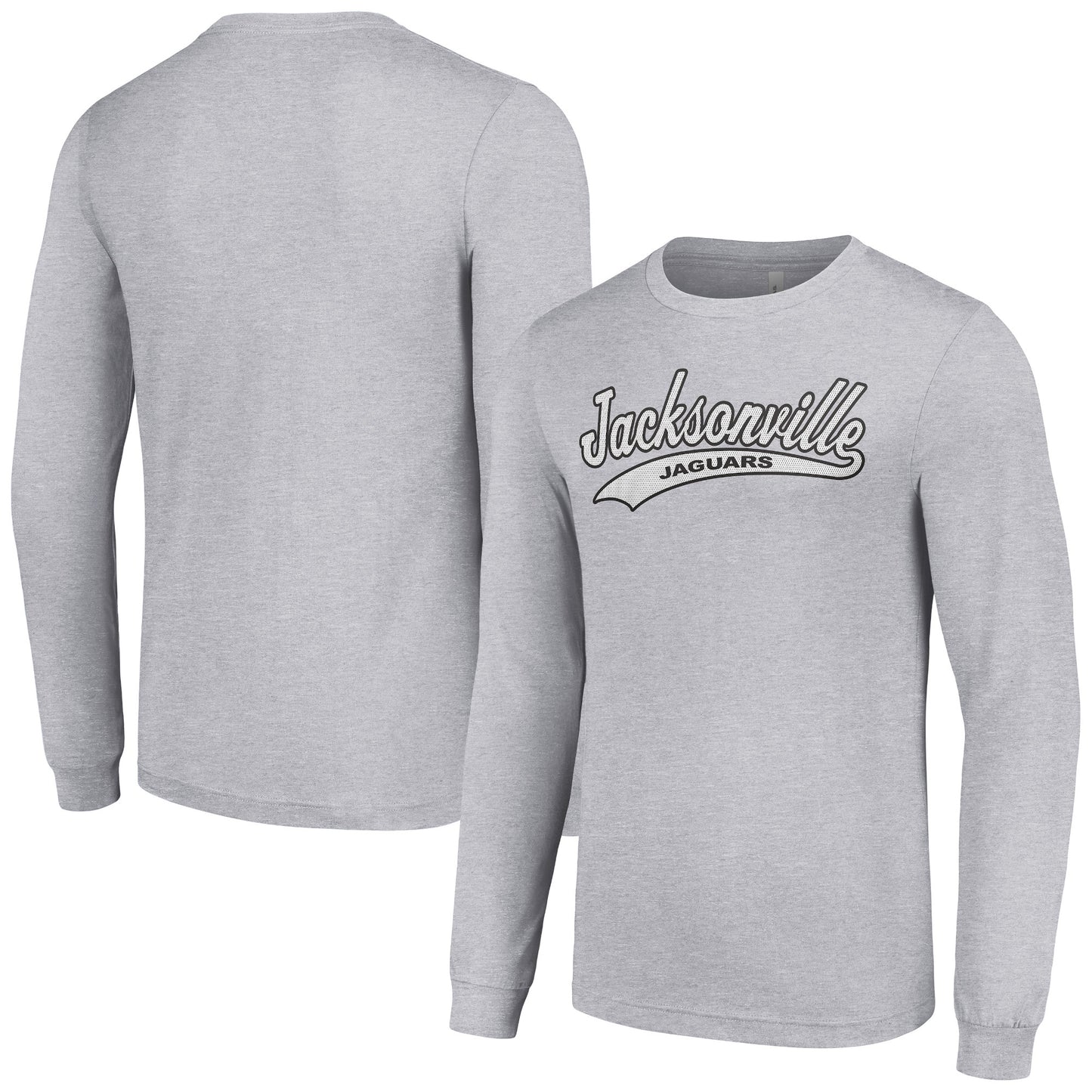 Men's Starter Heather Gray Jacksonville Jaguars Tailsweep Long Sleeve T-Shirt